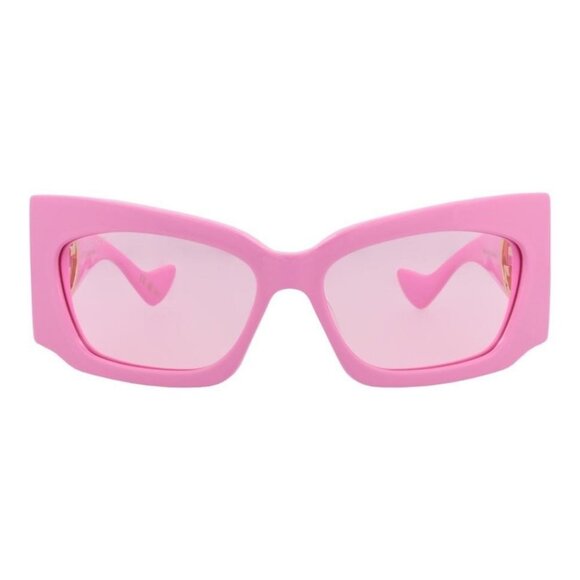 Gucci Womens Shield/Wrap Pink Pink Pink Fashion Designer Eyewear - Picture 2 of 4